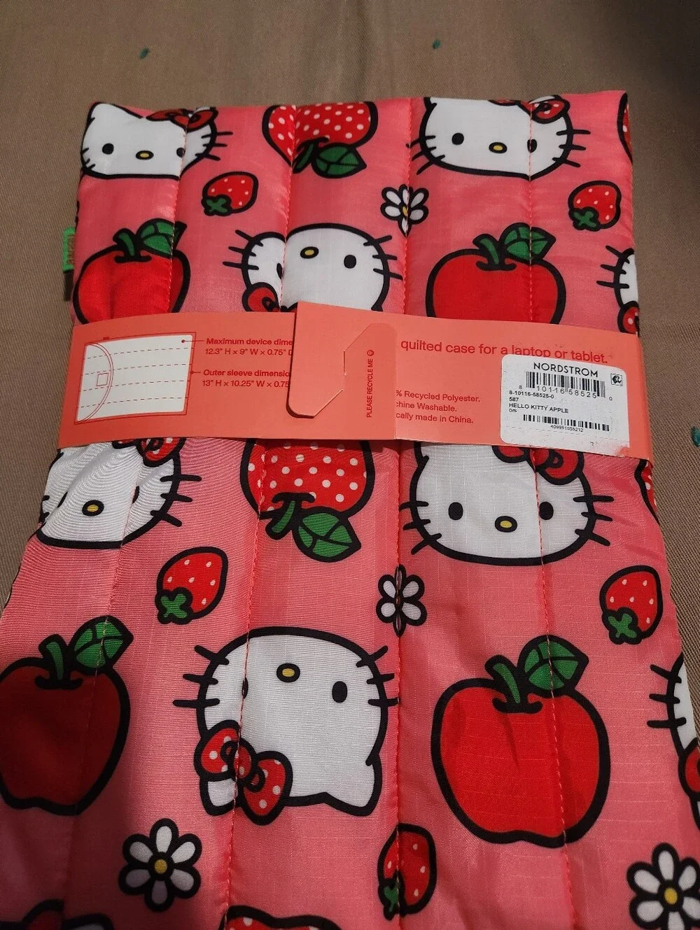 Hello Kitty Baggu Puffy Laptop Sleeve Case 13